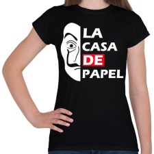 PRINTFASHION La casa de papel - Női póló - Fekete női póló