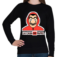 PRINTFASHION LA CASA DE PAPEL - Női pulóver - Fekete