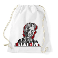 PRINTFASHION La casa de Papel - poster style - Sportzsák, Tornazsák - Fehér tornazsák