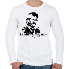 PRINTFASHION La casa de papel professor - Férfi hosszú ujjú póló - Fehér férfi póló