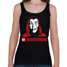 PRINTFASHION La casa de papel - resistencia - Női atléta - Fekete női trikó