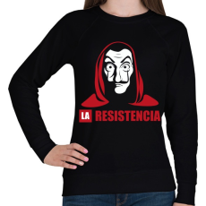PRINTFASHION La casa de papel - resistencia - Női pulóver - Fekete