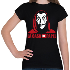 PRINTFASHION La casa de papel RL - Női póló - Fekete női póló