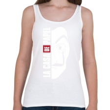 PRINTFASHION La casa de papel - sötét alaphoz - Női atléta - Fehér női trikó