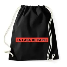 PRINTFASHION LA CASA DE PAPEL - Sportzsák, Tornazsák - Fekete tornazsák