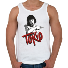 PRINTFASHION La casa de papel - Tokio - Férfi atléta - Fehér