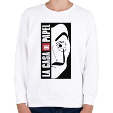 PRINTFASHION La casa de papel - világos alaphoz - Gyerek pulóver - Fehér