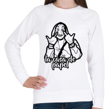 PRINTFASHION La Casa de papel - vonalrajz - Női pulóver - Fehér női pulóver, kardigán