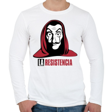 PRINTFASHION La casa del papel - Anonymus  - Férfi hosszú ujjú póló - Fehér