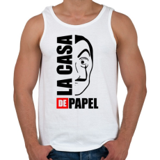 PRINTFASHION La case de papel - Férfi atléta - Fehér