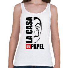 PRINTFASHION La case de papel - Női atléta - Fehér női trikó