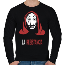PRINTFASHION La Resistancia - Férfi pulóver - Fekete férfi pulóver, kardigán