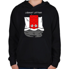 PRINTFASHION Lábakat láttam! - Gyerek kapucnis pulóver - Fekete gyerek pulóver, kardigán