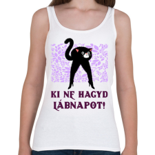 PRINTFASHION LÁBNAP - Női atléta - Fehér női trikó