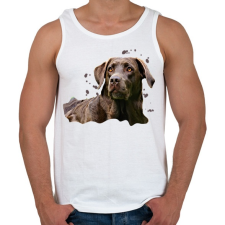 PRINTFASHION labrador - Férfi atléta - Fehér atléta, trikó