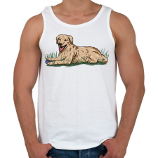 PRINTFASHION Labrador - Férfi atléta - Fehér atléta, trikó