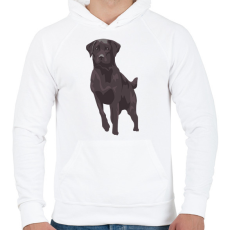 PRINTFASHION Labrador - Férfi kapucnis pulóver - Fehér