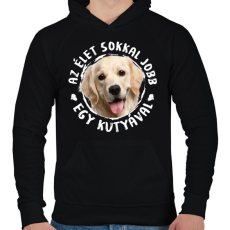 PRINTFASHION Labrador - Férfi kapucnis pulóver - Fekete
