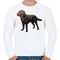 PRINTFASHION Labrador - Férfi pulóver - Fehér