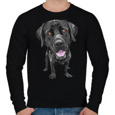 PRINTFASHION Labrador - Férfi pulóver - Fekete férfi pulóver, kardigán