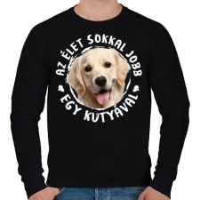 PRINTFASHION Labrador - Férfi pulóver - Fekete férfi pulóver, kardigán