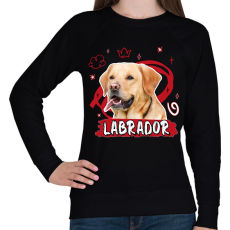 PRINTFASHION Labrador firka - Női pulóver - Fekete