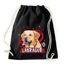 PRINTFASHION Labrador firka - Sportzsák, Tornazsák - Fekete tornazsák