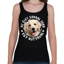 PRINTFASHION Labrador - Női atléta - Fekete női trikó