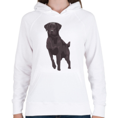 PRINTFASHION Labrador - Női kapucnis pulóver - Fehér