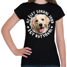 PRINTFASHION Labrador - Női póló - Fekete
