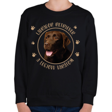 PRINTFASHION Labrador Retriever - Legjobb barát - Gyerek pulóver - Fekete