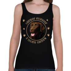 PRINTFASHION Labrador Retriever - Legjobb barát - Női atléta - Fekete