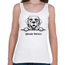 PRINTFASHION Labrador Retriver - Női atléta - Fehér női trikó