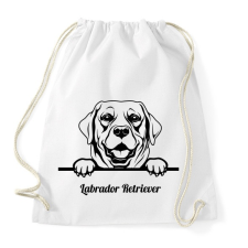 PRINTFASHION Labrador Retriver - Sportzsák, Tornazsák - Fehér tornazsák
