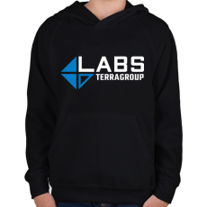 PRINTFASHION Labs - TerraGroup  - Gyerek kapucnis pulóver - Fekete