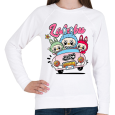PRINTFASHION labubu-at-car-seeklogo - Női pulóver - Fehér