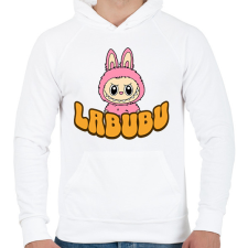 PRINTFASHION Labubu - Férfi kapucnis pulóver - Fehér férfi pulóver, kardigán