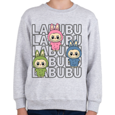PRINTFASHION Labubu - Gyerek pulóver - Sport szürke gyerek pulóver, kardigán