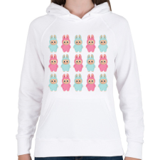 PRINTFASHION Labubu - Női kapucnis pulóver - Fehér női pulóver, kardigán