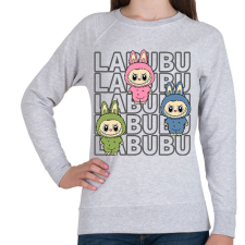 PRINTFASHION Labubu - Női pulóver - Sport szürke női pulóver, kardigán