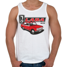 PRINTFASHION lada 1200 - Férfi atléta - Fehér atléta, trikó