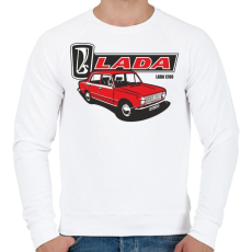 PRINTFASHION lada 1200 - Férfi pulóver - Fehér
