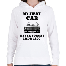 PRINTFASHION LADA 1200 - Női kapucnis pulóver - Fehér női pulóver, kardigán