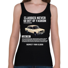 PRINTFASHION Lada 2105 - Női atléta - Fekete női trikó