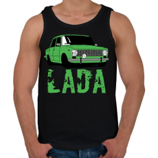 PRINTFASHION lada - Férfi atléta - Fekete