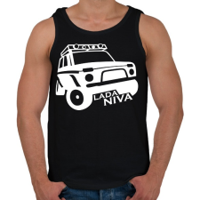 PRINTFASHION Lada Niva - Férfi atléta - Fekete atléta, trikó