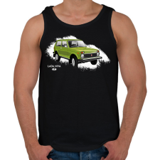 PRINTFASHION LADA NIVA - Férfi atléta - Fekete atléta, trikó