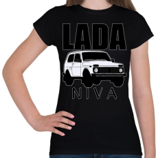 PRINTFASHION Lada niva - Női póló - Fekete