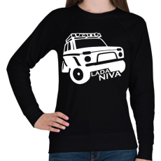 PRINTFASHION Lada Niva - Női pulóver - Fekete