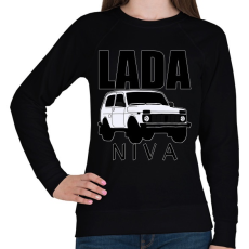PRINTFASHION Lada niva - Női pulóver - Fekete